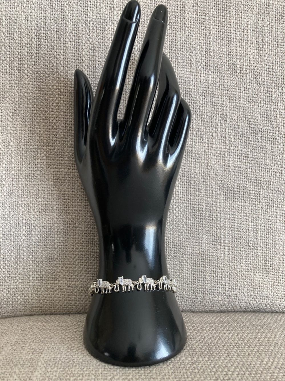Silver Elephant CZ Bracelet - Unbranded